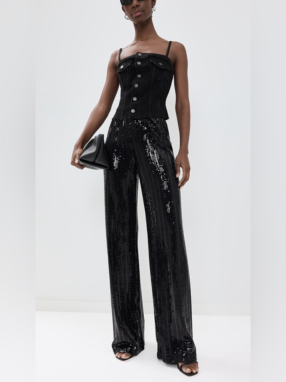 Alice + Olivia black sequin pants